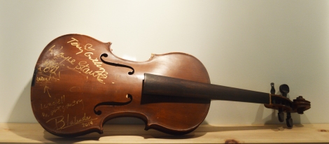 antique violin signed