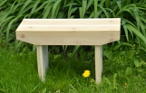 sturdy handmade cedar bench